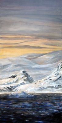 Abendstimmung in der Antarctis 50x100 Acryl auf Leinwand
