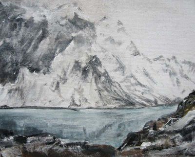 Eiszeit 30x24 Acryl auf Leinwand

