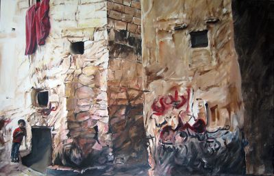 Friedenshaus 115x75  Acryl auf Leinwan
